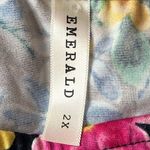 Emerald Floral Sleeveless Midi Dress Multi Color Size 2X Pink Photo 2