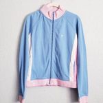 Roots  Canada Blue And Pink Striped Full Zip Track Jacket Photo 0