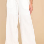 Be cool Red Dress Boutique All Under Control Cotton Gauze Pants Ivory White M Photo 0