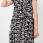 Loft ✨ Black & White Eyelet Smocked Yoke Swing Dress Photo 0