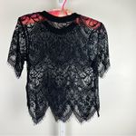 Bishop and Young Black Lace Sheer Top Size Small | Gothic Glam Festival Blouse Photo 1