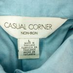 Casual Corner Vintage Pastel Blue Embossed Floral Button Photo 12