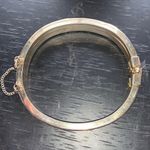 Silver Etched Bangle Bracelet Photo 2