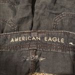 American Eagle  Frayed Hem High Waisted Linen Blend Shorts | Size: 4 Photo 2