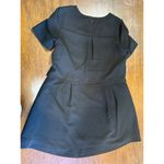 Madewell  Little Black Tie Shift Dress Women Medium Wedding Boxy Neutral Shower Photo 2