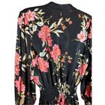 MISA Los Angeles Iyana Tie-Neck Smocked Waist Mini Dress Black Floral Sz S Photo 6