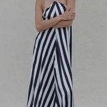 Birgette Herskind Thora A Line Halter Maxi Dress Black White Stripe Womens Size Size XS Photo 0