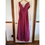 Chiffon Maxi Dress Formal Gown Bridesmaid Dress Sleeveless Purple Size 6 Photo 4