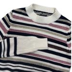 Buffalo David Bitton  Women's XS Striped Metallic Cozy Knit Crewneck Sweater Photo 0