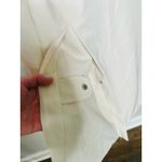 MARINA MOSCONE White Twill Collared Neck Sleeveless Long Wrap Vest size Small Photo 5