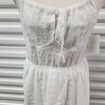Maaji Dress Women's Size Medium White Sleeveless Eyelet Embroidered Casual Mini Photo 6