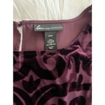 Lane Bryant 22/24 Red Maroon Velvet Damask Short Cap Sleeve Semi Sheer Top Photo 8