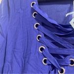 NWT She and Sky blue lace up neckline, casual relaxed, fit shift dress Photo 2