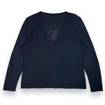 Olga Santini Butterfly Cardigan Sweater Blue Size L Photo 5