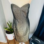 Milly  Marta Couture Metallic Strapless Dress, Gold/Black, Boned, Size 8, NWT‎ Photo 13