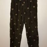 Urban Outfitters Green Corduroy Pants Butterfly Embroidered Stretch Elastic M Photo 0