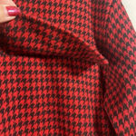 Coco + Carmen Red Houndstooth Shacket Top Fringe Top Size S/M Preppy Classic Photo 7