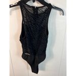 Maniere De Voir  Black Zebra Print Bodysuit In Size 2 Photo 4