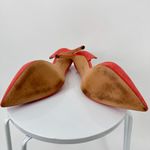 Essex Lane  Vera shoes 9.5 high heels pointed toe D'Orsay suede leather coral Photo 10