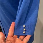 Premise Electric Blue Button-Up Women's cardigans sweater short sleeve pearl buttons Photo 2