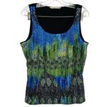 Peter Nygard Y2K Art To Wear Beaded Sequin Tank Top Abstract Wearable Art Photo 11