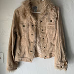 BW Sport Vintage Y2k M Penny Lane Corduroy Jacket Faux Fur Trim Button Up Retro Tan Size M Photo 0