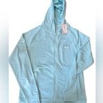 NWT SCOTTY CAMERON GALLERY Ladies Circle T Crown Zip Hoodie Jacket Aqua Stripe S Blue Photo 0