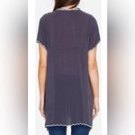 Johnny Was  Charcoal Tunic with Floral Embroidery Photo 1