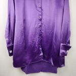 Retrofete Kit Shirt Orchid Purple Size XS Satin Button Down Long Sleeve NWT Cuff Photo 3