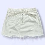 We The Free FREE PEOPLE Denim Frayhem A-Line Skirt Photo 1