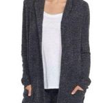 Barefoot Dreams  CozyChic Lite Resort Knit Longsleeve Cardigan Hooded Gray Size L Photo 0