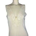 Vintage 1950's AVIAN long nightgown cream with pink lace size medium Photo 10