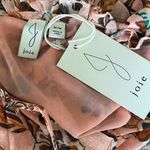 Joie  Coral Floral Blouse Tunic Tie Neck Chiffon Size Medium Photo 2