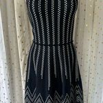 Eliza J . Stippled Jacquard Dots Fit Flare Sleeveless Sweater Knit Dress Size PS Photo 3