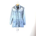 Rails  Petra Utility Jacket Anorak Hidden Hood Chambray Size Medium M GORP CASUAL Photo 1