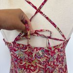 EXPRESS Vintage 90s Y2K Sleeveless Red Paisley Midi Dress Photo 5