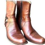 Women’s Frye Romy leather brass harness buckle cognac 7.5 B Photo 1