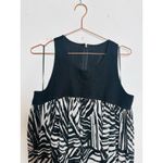 TOCCIN Black White Printed Trapeze High Low Sleeveless Maxi Dress size 20 Photo 5