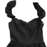 Reformation NWT Vecchio in Black Linen Tie Back Maxi Tank Dress 8 $388 Photo 5