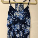 LC Lauren Conrad Lauren Conrad Blue Floral Summer Dress Size Small Photo 1