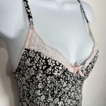 Marilyn Monroe  Small Cami Dress Floral Womens Black White Sexy Sweetheart Neckli Photo 5