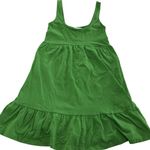 Mango MNG Dress Womens XS Green Frill Mini Sleeveless Ruffle Hem A Photo 3