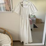 La Ligne Claire Midi Dress in Ivory White Size Medium Photo 4