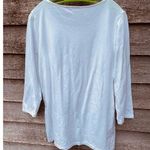 Chico's Chico’s size Medium ( 1)white embroidered star print cotton modal blend top. Photo 2