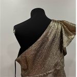 Mac Duggal  67297 One Shoulder Metallic Ball Gown Antique Bronze Size 14 NEW Photo 6