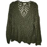 In Loom  Green‎ Crocheted Sweater Photo 0