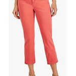 Style & Co Cotton Coral Pink Cherry On Top High Rise Curvy Capri Jeans Size 12 Photo 0