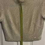 Vintage 1980s VIE by VICTORIA ROYAL Faux Pearl Mock Neck Top Size S White Photo 11