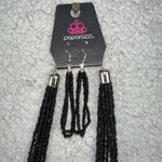 Paparazzi Congo Colada Black Seed Beads Necklace Set Y2K Boho Whimsigoth Formal Photo 0