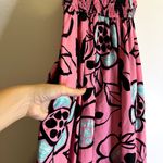 ZARA  poplin maxi floral pink dress size S 100% cotton sleeveless with pockets Photo 4